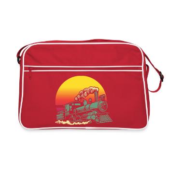 Locomotive rétro vintage Sunset Train - Sac Retro - rouge/blanc - Devant