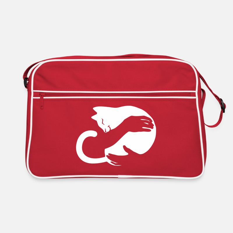 cat hug Retro Bag