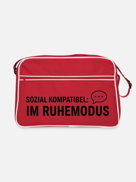 Compatibilité sociale : Introduction en mode veille - Sac Retro - rouge/blanc - Devant