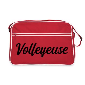 Volleyeuse Sportive Ballon Filet Smash Jeu - Sac Retro - rouge/blanc - Devant