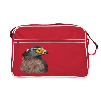 Buse du désert Buse Oiseau de proie Oiseau de proie - Sac Retro - rouge/blanc - Devant