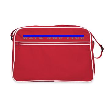 Tenez la ligne, ligne bleue - Sac Retro - rouge/blanc - Devant