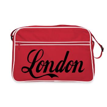 London - couleur personnalisable - Sac Retro - rouge/blanc - Devant