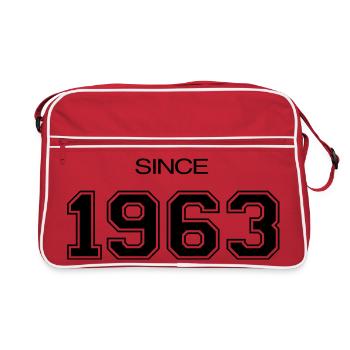 1963 Geburtstagsgeschenk - Retro Tasche - Rot/Weiß - Vorne