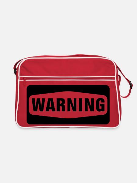 Warning - Retro Bag - red/white - Front