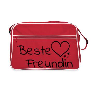 Meilleure amie - Sac Retro - rouge/blanc - Devant