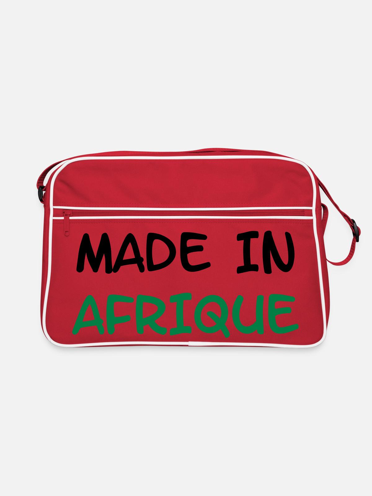 Made in AFRIQUE ! - Sac Retro - rouge/blanc - Devant