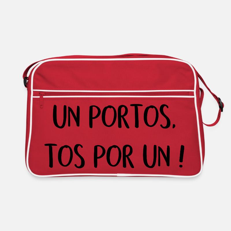 Portos - Retro Tasche - Rot/Weiß