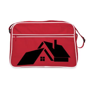 Logo pour la maison ou la maison - Sac Retro - rouge/blanc - Devant