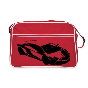 Lambo sports car Italian supercar - Retro Bag - red/white - Front