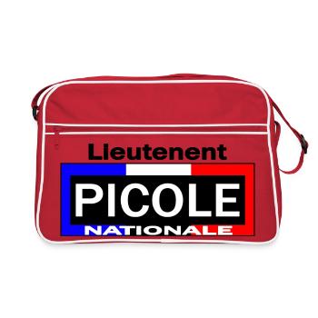 Picole Nationale Lieutenant - Sac Retro - rouge/blanc - Devant