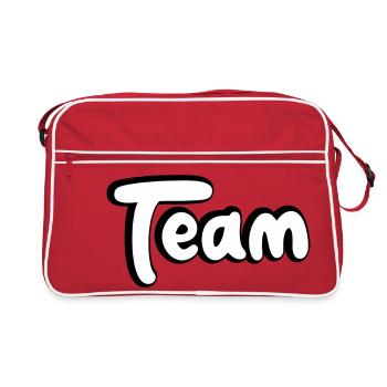 Team Comic Style Design for the Team - Retro Bag - red/white - Front