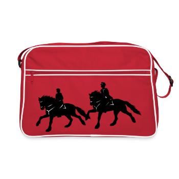 Cavalier frison - Sac Retro - rouge/blanc - Devant