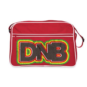 DnB Graffiti Junglist Grunge Logo - Retro Bag - red/white - Front
