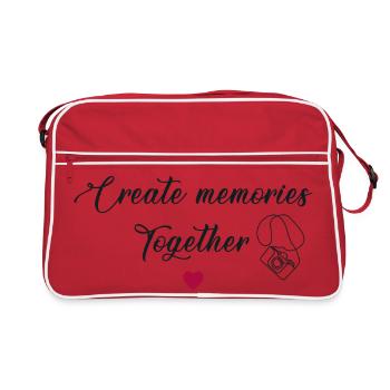 Créer Souvenirs Ensemble Moments Partagés Famille - Sac Retro - rouge/blanc - Devant