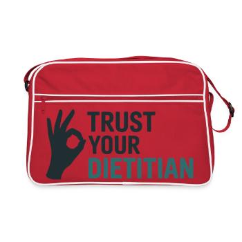 Faites confiance à vos conseils professionnels de diététicien - Sac Retro - rouge/blanc - Devant