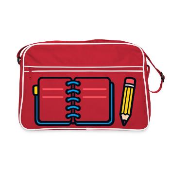 Football Notebook Cords - Retro Bag - red/white - Front