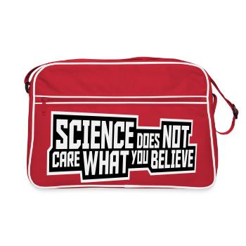La science se moque de ce que vous croyez Logo des faits - Sac Retro - rouge/blanc - Devant