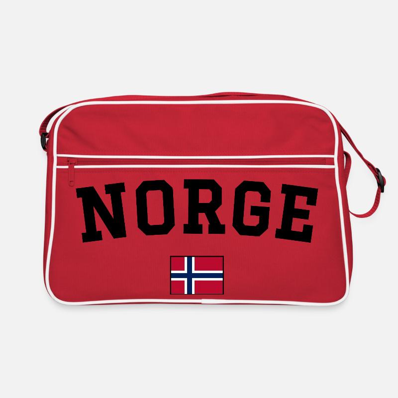 Norwegen Flagge Design Schwarz Retro Tasche