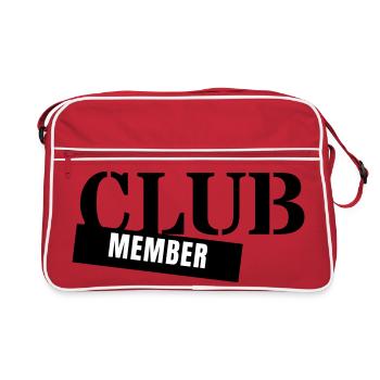 Club Member - Verein Mitglied Team Party Gruppe - Retro Tasche - Rot/Weiß - Vorne