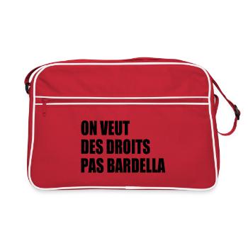 on veut des droits pas bardella - Sac Retro - rouge/blanc - Devant