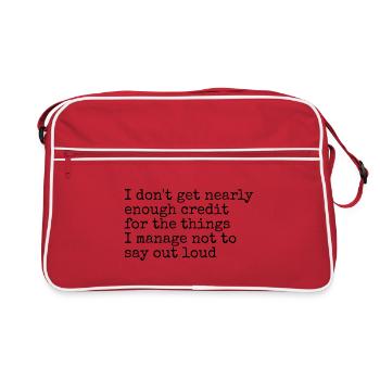 Humour Sarcasme Pensées Silencieuses - Sac Retro - rouge/blanc - Devant