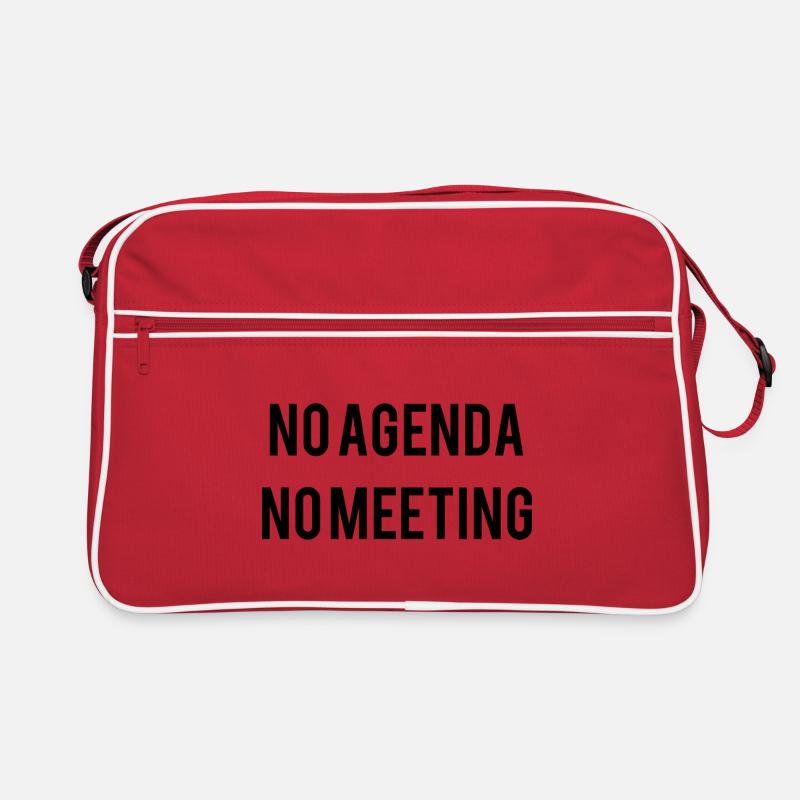 No Agenda No Meeting Retro Tasche