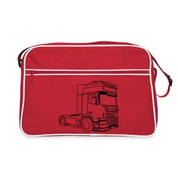 Vabis Truck v8 Roadtrain Streamline highline - Retro Tasche - Rot/Weiß - Vorne