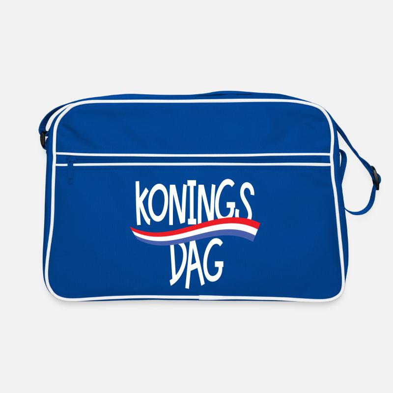 Le jour du roi avec le drapeau blanc Sac Retro