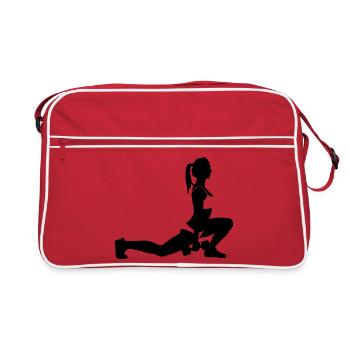 Fitness - Retro Tasche - Rot/Weiß - Vorne