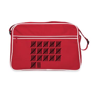 83 ans liste-traits 83 ans - Sac Retro - rouge/blanc - Devant