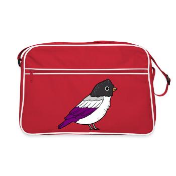 Asexué Bird Ace Pride - Sac Retro - rouge/blanc - Devant