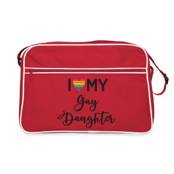 J’aime ma fille gay - Sac Retro - rouge/blanc - Devant