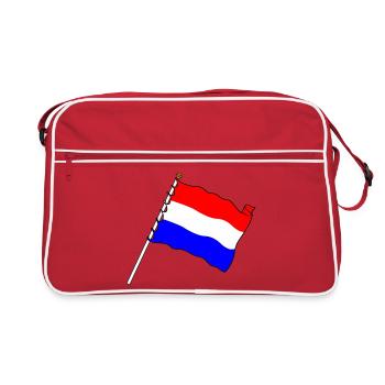 Flag Netherlands - Retro Bag - red/white - Front