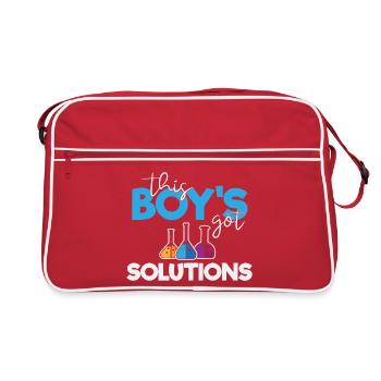 This Boy's Got Solutions - Retro Bag - red/white - Front
