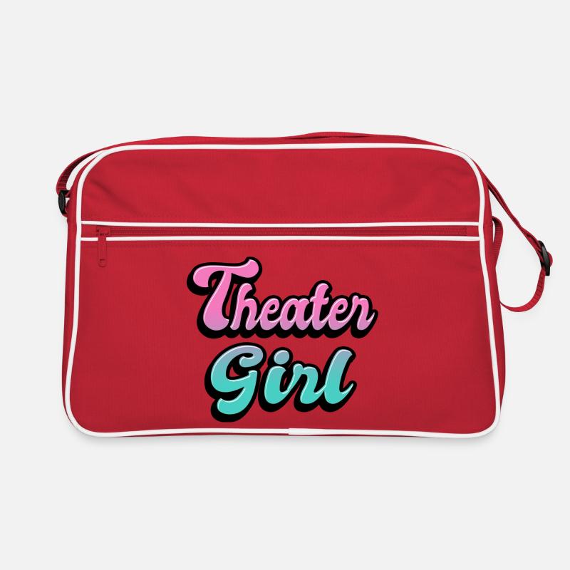 Theater Mädchen - Retro Tasche - Rot/Weiß