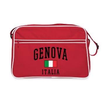Conception de Gêne avec drapeau et lettres Italiennes - Sac Retro - rouge/blanc - Devant