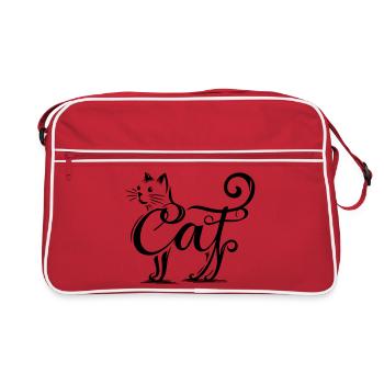 Incrustation Féline - Cat Fusionné - Sac Retro - rouge/blanc - Devant