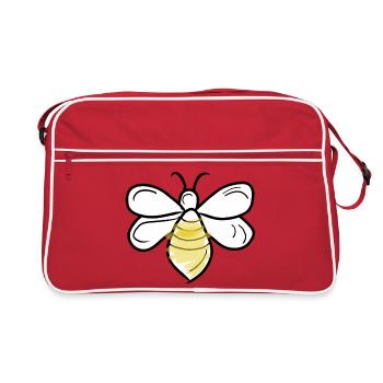 vecter d’abeille - Sac Retro - rouge/blanc - Devant