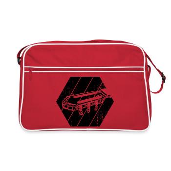 Tête de guitare - Sac Retro - rouge/blanc - Devant