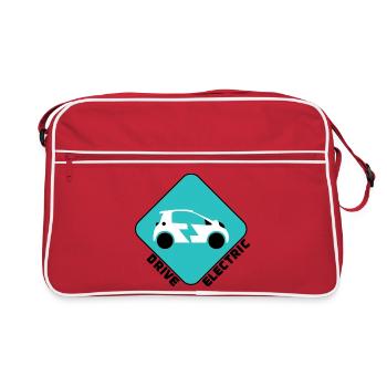 Drive Electric Supercharge - Fans de voitures électriques - Sac Retro - rouge/blanc - Devant