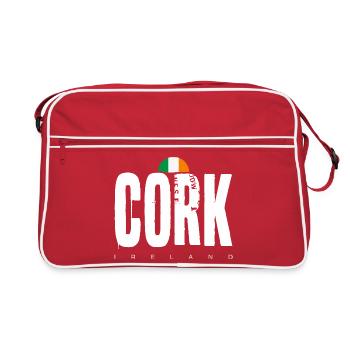 Cork Ireland Flag Emblem - Retro Bag - red/white - Front