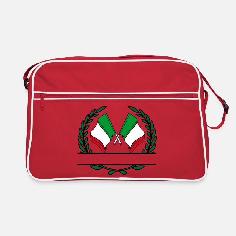 Flaggen Italien Lorbeerkranz Banner Retro Tasche