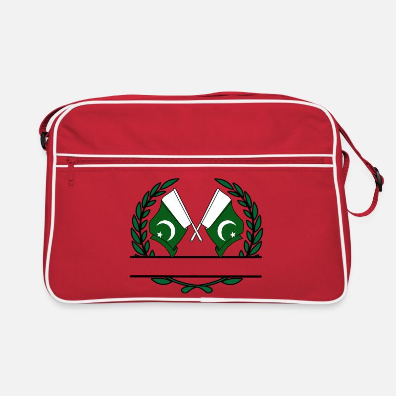 Drapeaux Pakistan bannière couronne de laurier Sac Retro