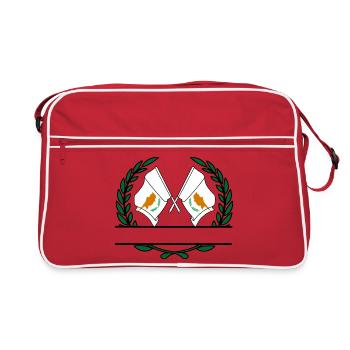 Flags cyprus laurel wreath banner - Retro Bag - red/white - Front