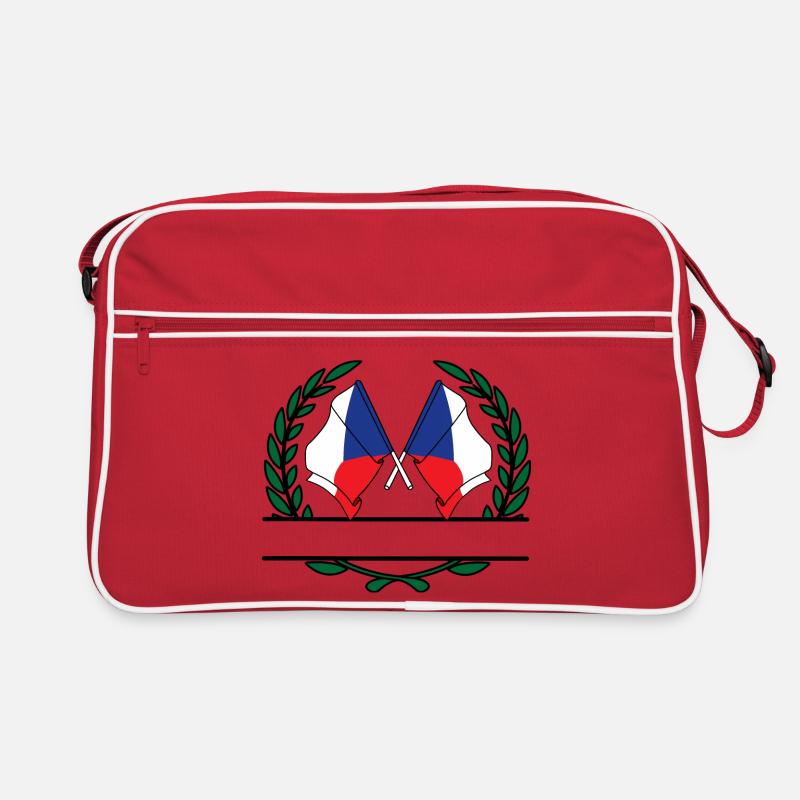 Drapeaux République tchèque couronne de laurier bannière Sac Retro