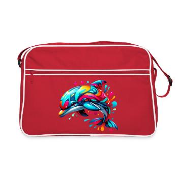 Dolphin - Retro Bag - red/white - Front