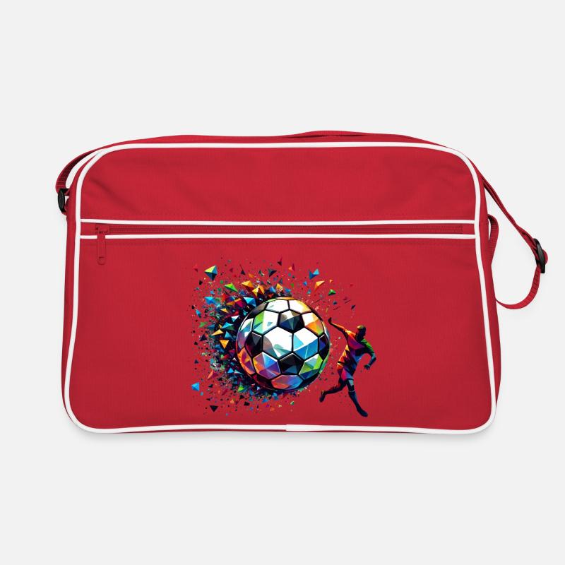 dynamic soccer player playing soccer Retro Bag