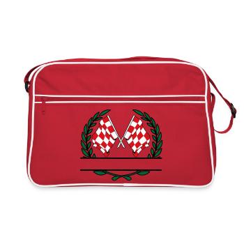 Flags province of North Brabant laurel wreath banner - Retro Bag - red/white - Front