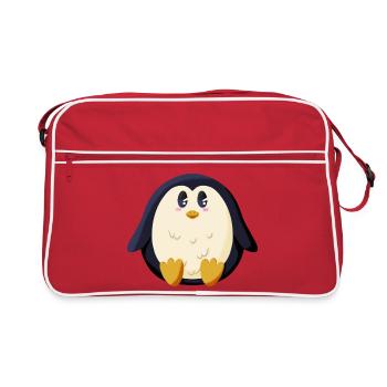 Chubby Penguin - Retro Bag - red/white - Front